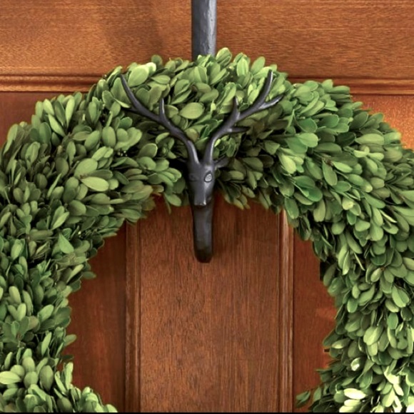 Pottery Barn Other - Pottery Barn Classic Black Stag Sculptural Antler Wreath Holder Rare Sold Out 🦌